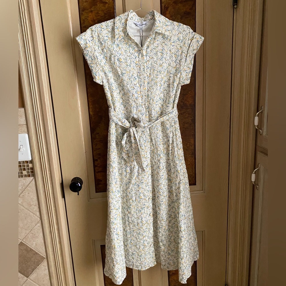 En Saison Button Up Midi Shirt Dress